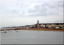 TR1768 : Herne Bay harbour and clock tower seen from the pier pavilion by pam fray