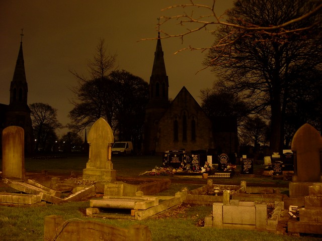 Heaton cemetery and churches