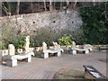 Stone carved seats, Barnard Castle