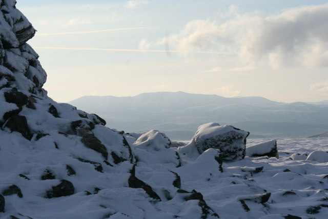 Lochnagar from Summit of Morven, Winter 2009
