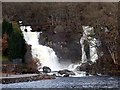 NN3308 : Inversnaid Falls by John Fielding