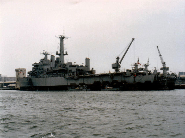 HMS Intrepid moored at Portsmouth
