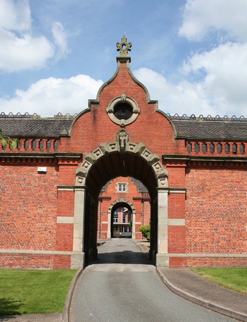 Carriage archway in former stable block, Crewe Hall
