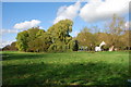 Marcham Mill hidden behind trees