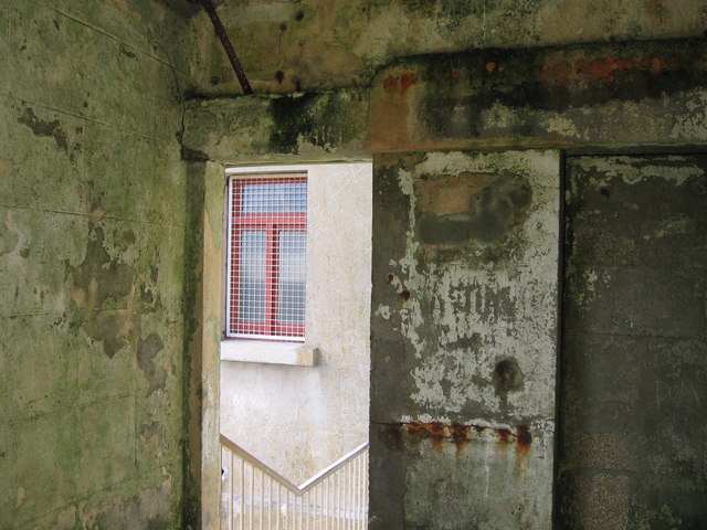 Interior of building next to disused Lifeboat Station