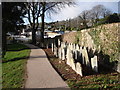 Serried ranks of gravestones Cemetery Park, St Austell