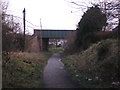 NT2075 : Bridge over former railway line by Sandy Gemmill