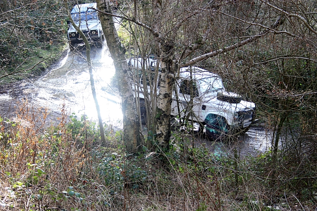 Land Rovers in News Wood, Eastnor
