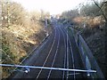 The Midlands Metro tram line near Priestfield station