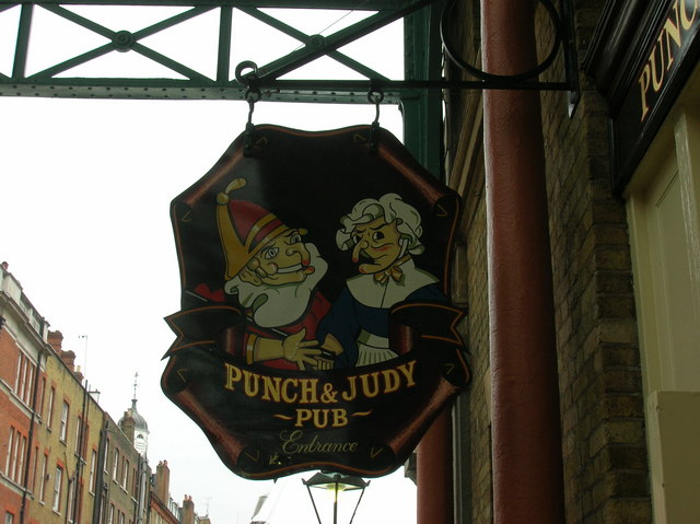 London, Covent Garden: Punch & Judy Pub sign