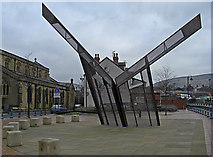 SJ9698 : Sundial, Stalybridge by michael ely