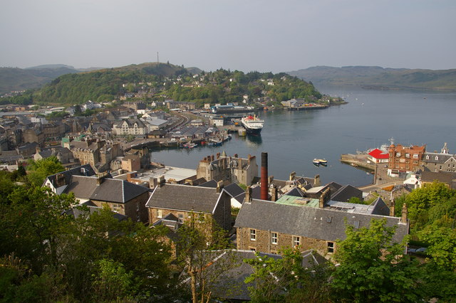 Overlooking Oban Harbour from McCaig's folly