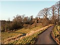 Recently laid pathways at Petteril Bank