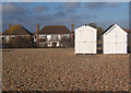 Beach huts and houses