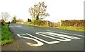 J1462 : Road markings at the Soldierstown bridge near Moira by Albert Bridge