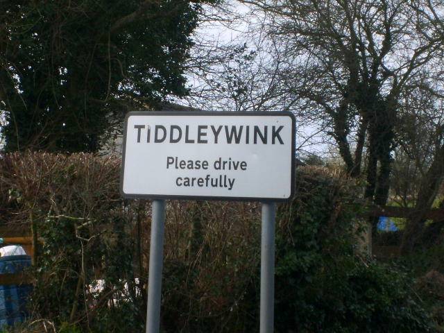Tiddleywink place name sign