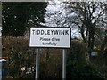 Tiddleywink place name sign