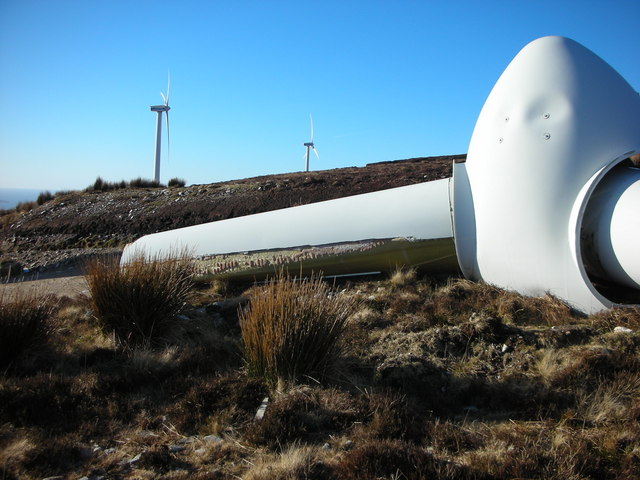 Donegal: "Storm Damage To Wind Generator At Gweedore"