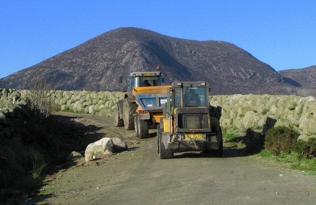 Tractors in the Mournes
