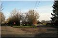 Telephone box and post box at junction of Willets Lane