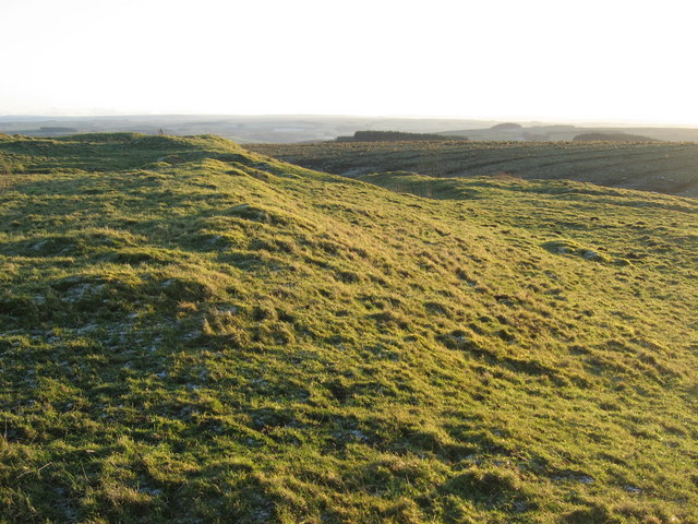 The western ramparts and ditch at Brocolitia