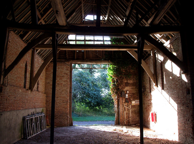 Barn interior at Witton Hall Farm