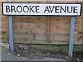 Street sign Brooke Avenue North Harrow