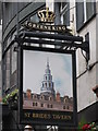 Sign for St. Brides Tavern, Bridewell Place, EC4