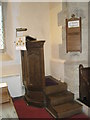 The pulpit at Holy Trinity, Duncton