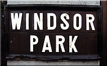 J3371 : Street sign, Windsor Park by Rossographer