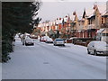 Winton: snow in Maxwell Road