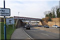 Medway tunnel Approach Road goes under the railway line