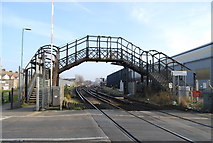 TQ7868 : Bridge over the railway, Gillingham level crossing by N Chadwick