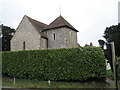 View from the car park over the hedge to St Andrew