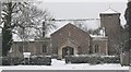 St Peters Church in the snow