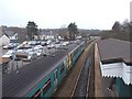 Westbound train in Llandaff Station, Cardiff