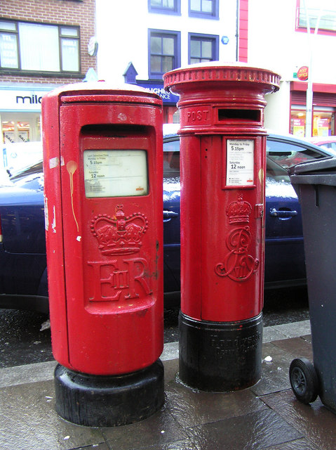 Post boxes, Market Street, Omagh