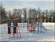 SO9095 : Play area in Muchall Park, Penn, Wolverhampton by Roger  D Kidd