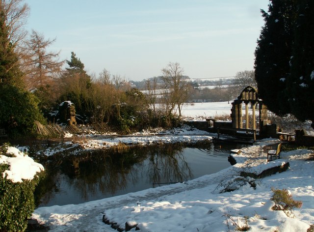 Cannon Hall Fish Pond looking to Cawthorne Village