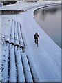 Cyclist by the Exe