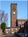 Newton Street, Macclesfield with Christ Church in the background.