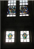 SU9850 : Stained glass windows on the south wall of Guildford Cathedral (1) by Basher Eyre