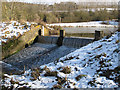 SO6425 : Winter view of the weir by Pauline E