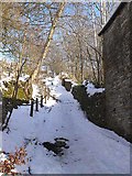 NY7441 : Steep path down into Garrigill by Oliver Dixon
