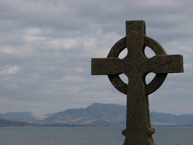 Celtic cross at Ballinskelligs Priory