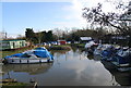 Small marina by Yalding Sluice