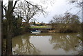 Boat moored on the River Medway near East Peckham