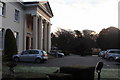 Lamphey Court Hotel and car park on a winter morning