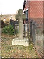 Cross beside ruins of St Loyes Chapel, Exeter