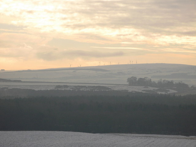 View over East Lothian countryside